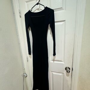 Chic Black Long Sleeve Dress